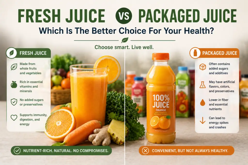 Fresh Juice vs Packaged Juice: Which Is The Better Choice For Your Health?